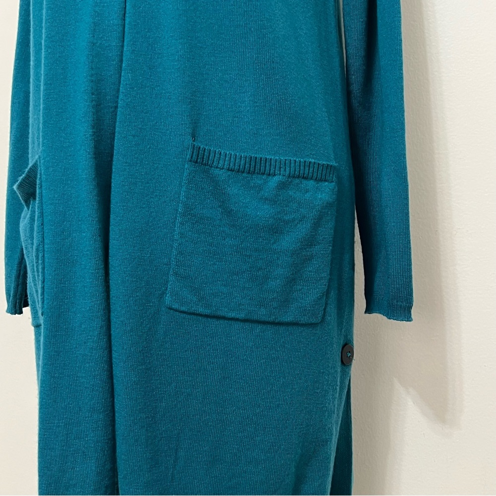 J.Jill Teal Wool Blend Cardigan Sweater - Picture 4 of 9
